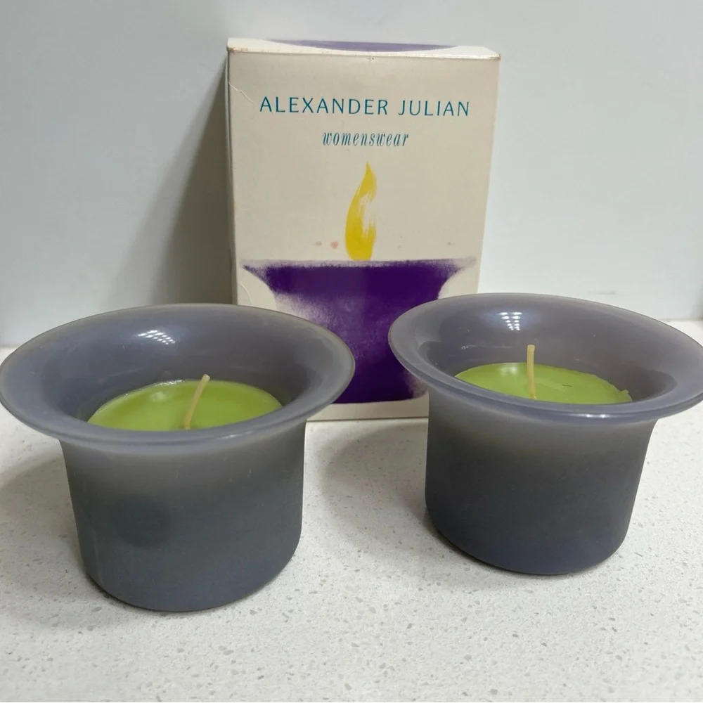 Alexander Julian Womenswear Candle Set RARE 1993